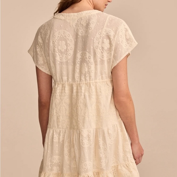 ☘️ NWT ☘️ Lucky Brand Ivory Embroidered/Lace Dress ☘️ Sold Out Online ☘️ - Picture 4 of 6